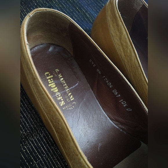Italian Leather Men's Size 10 1/2, Loafers, R. Martegani, tan - Picture 4 of 5